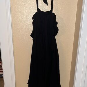 Free People Black Backless Dress